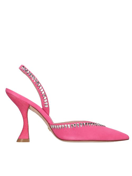 Décolleté slingback in camoscio e pelle STUART WEITZMAN | GMCT XCRV100 SLBCK PFUXIA